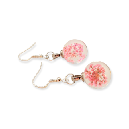 EARRINGS WITH PINK DRY FLOWERS1
